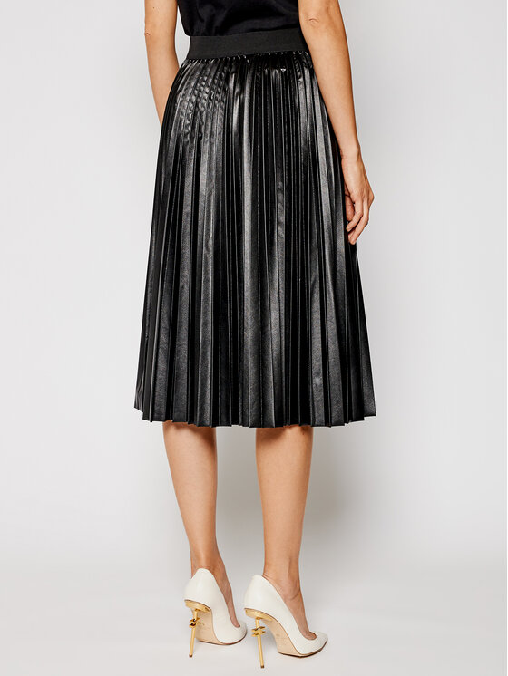 MAX&Co. MAX&Co. Rock aus Kunstleder Flaviana 61040620 Schwarz Flared Fit