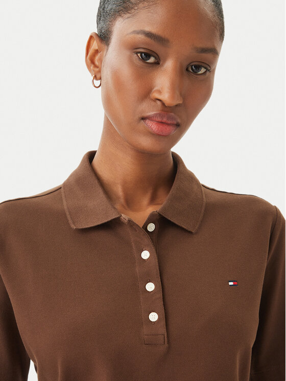 Tommy Hilfiger Tommy Hilfiger Polo WW0WW43224 Brūns Regular Fit