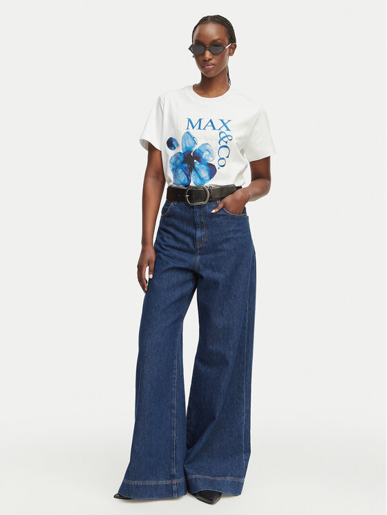 MAX&Co. MAX&Co. T-Shirt 2616971034200 Biały Regular Fit