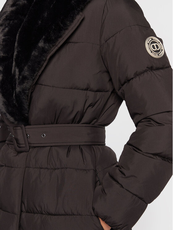 TWINSET TWINSET Átmeneti kabát 222TT2230 Fekete Regular Fit