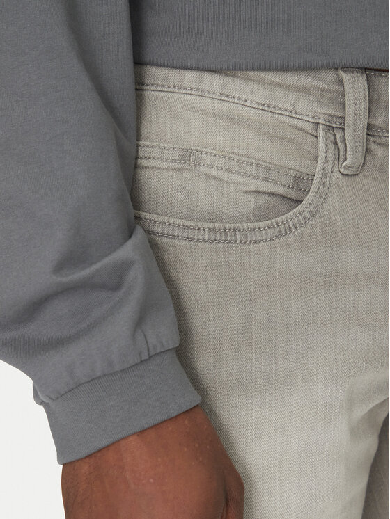 INDICODE INDICODE Džínsové šortky Kaden Holes 70-104 Sivá Regular Fit