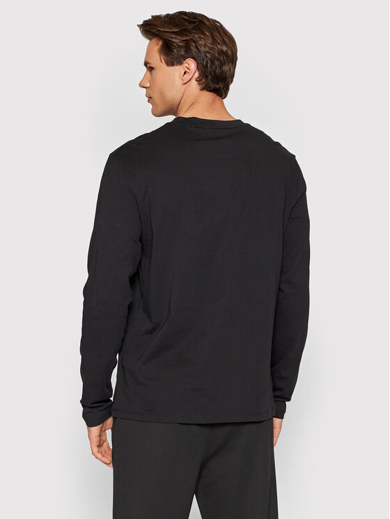 HUGO Hugo Pikkade varrukatega T-särk Derol222 50466159 Must Regular Fit