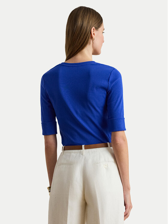 LAUREN RALPH LAUREN LAUREN RALPH LAUREN Bluzka 200815843012 Niebieski Slim Fit