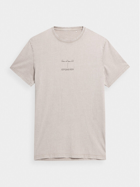 4F 4F Тишърт 4FSS23TTSHM296 Бежов Regular Fit