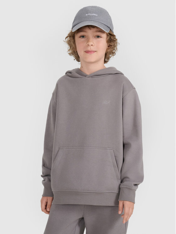 4F 4F Bluza BASIC+ Szary ciemny Oversize