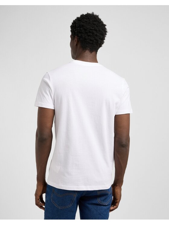 Lee Lee T-Shirt TWIN PACK CREW Biały Regular Fit