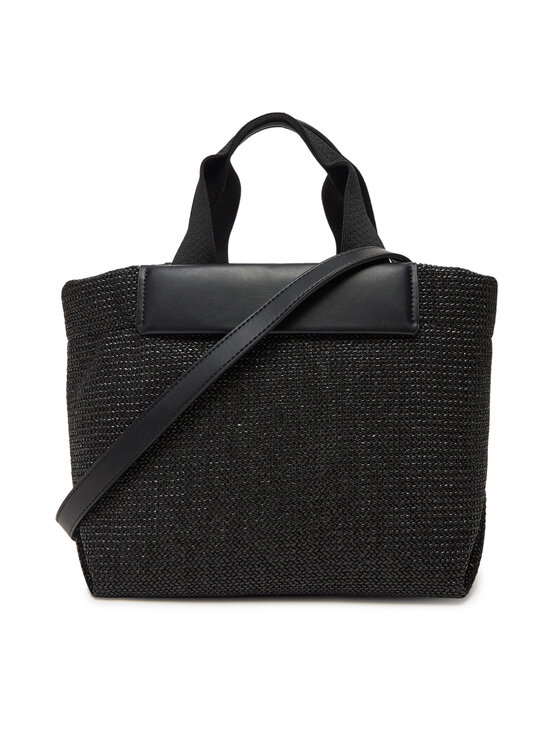 Calvin Klein Calvin Klein Borsetta Ck Raffia Small Tote Crossbody K60K613026 Nero