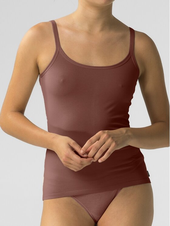 Atlantic Atlantic Top basic Brązowy Regular Fit