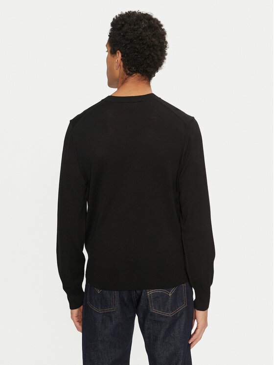 AMI PARIS AMI PARIS Pulover BFHKS111.KN0025 Črna Regular Fit
