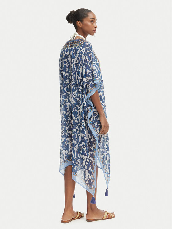 Iconique Iconique Poncho Fuego IC26-122 Blau Relaxed Fit