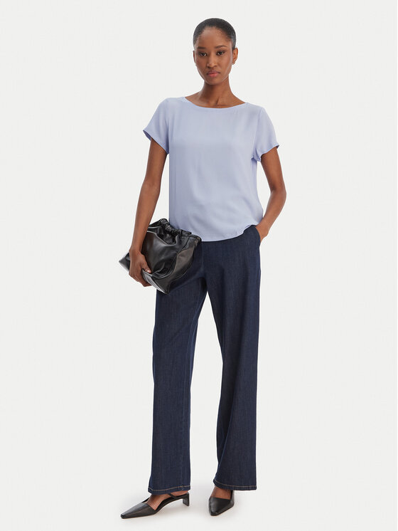 Marella Marella Traperice Emme by Marella Fingere 2615181091 Tamnoplava Wide Leg
