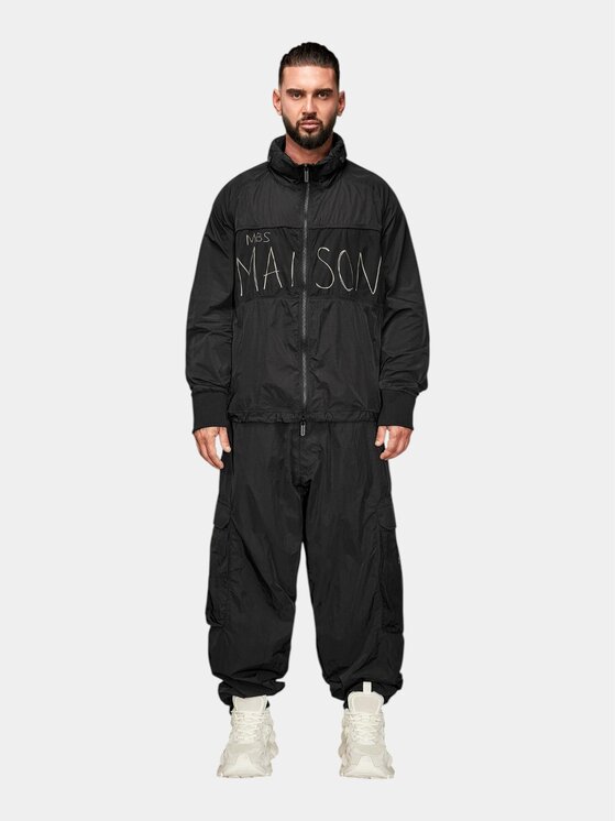 MADE BY SOCIETY MADE BY SOCIETY Spodnie materiałowe TRACE - P17770 Czarny Basic Fit