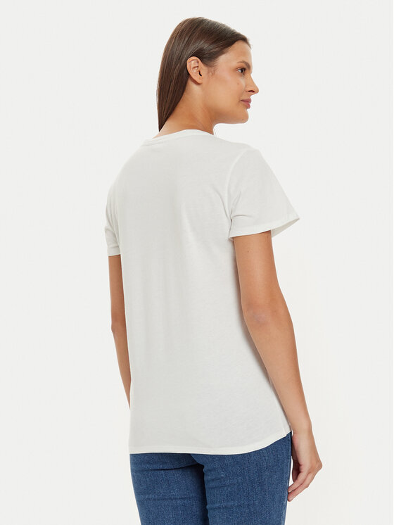 Liu Jo Liu Jo Tricou TF4209 J6040 Alb Regular Fit