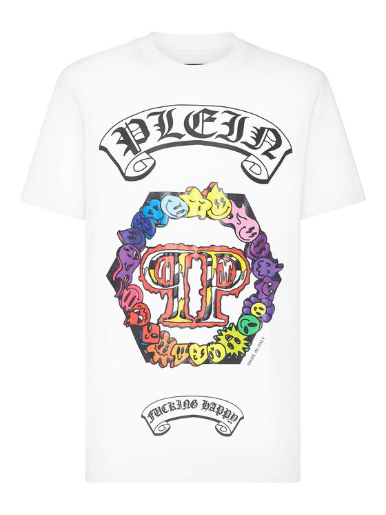 PHILIPP PLEIN PHILIPP PLEIN T-Shirt 22225 Biały Regular Fit