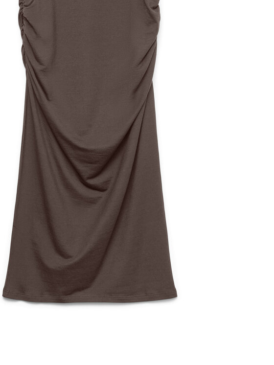 Vero Moda Vero Moda Koktejlové šaty Sarah  10346941 Tmavě hnědá Slim Fit