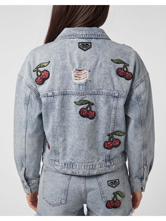 PHILIPP PLEIN PHILIPP PLEIN Kurtka jeansowa 31763 Niebieski Regular Fit
