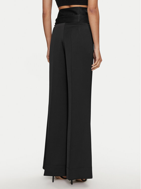 ACCESS FASHION ACCESS FASHION Hlače iz tkanine 44-5104-202 Črna Flare Fit