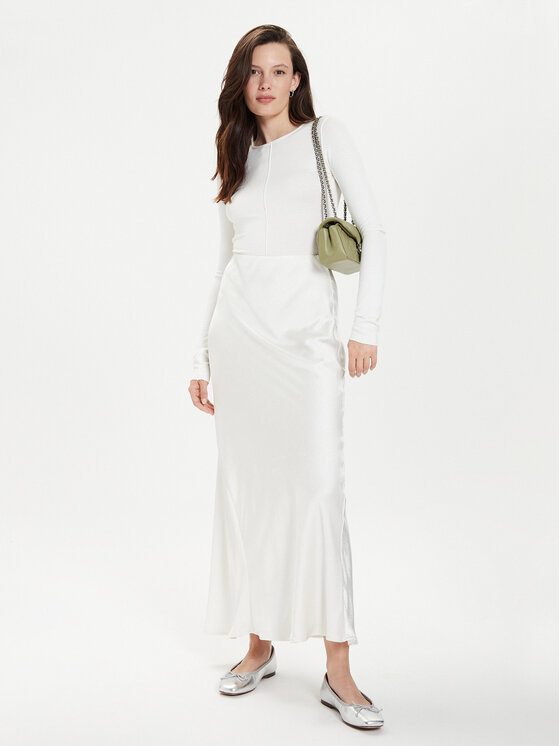 Gina Tricot Gina Tricot Спідниця-максі 22969 Білий Regular Fit
