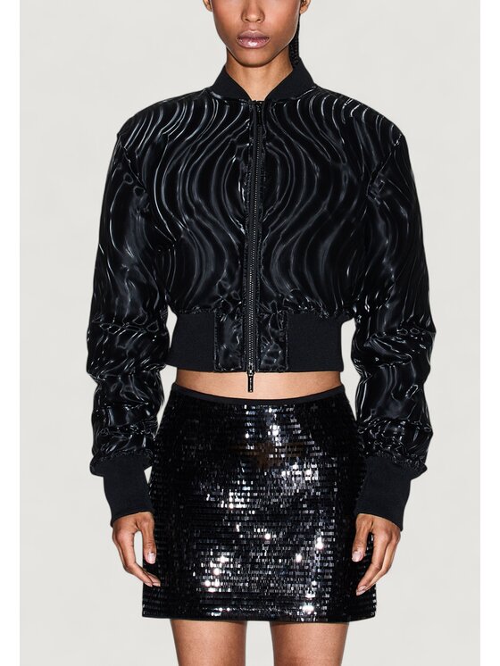 Armani Exchange Armani Exchange Giacca di pelle BLOUSON JACKET Nero Casual Fit