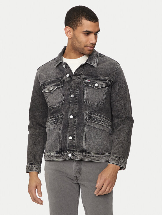 Tommy Jeans Tommy Jeans Geacă de blugi Isaac DM0DM19362 Gri Regular Fit