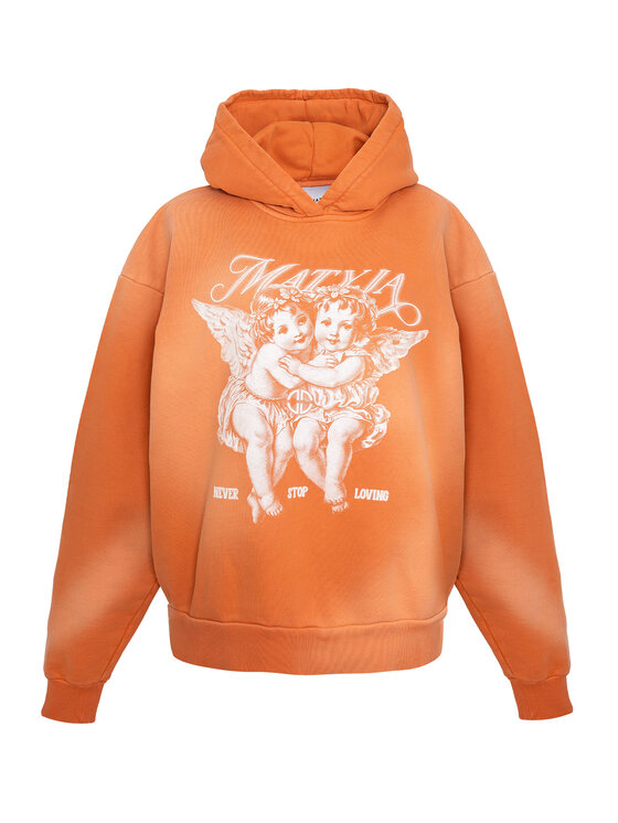 Magda Matyja Magda Matyja Bluza ORANGE HOODIE Pomarańczowy Oversize