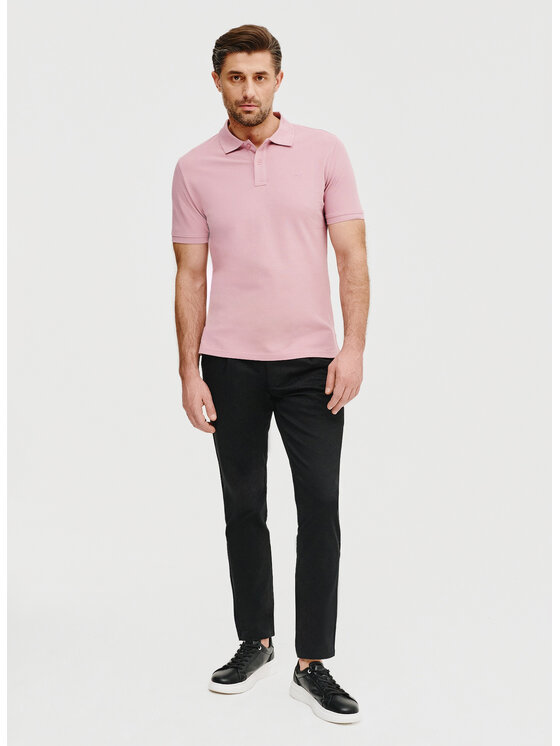 Pako Lorente Pako Lorente Polo P25SF-TX-003 Różowy Classic Fit