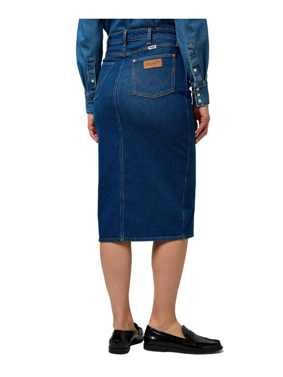 Wrangler Wrangler Spódnica 112371161 Niebieski Regular Fit