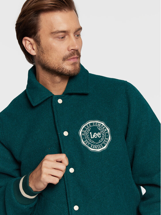 Lee Lee Kurtka przejściowa Varsity L87TDB96 112321558 Zielony Regular Fit