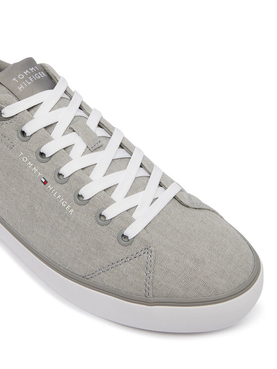 Tommy Hilfiger Tommy Hilfiger Sneakers aus Stoff Th Hi Vulc Core Low Chambray FM0FM05818 Grau
