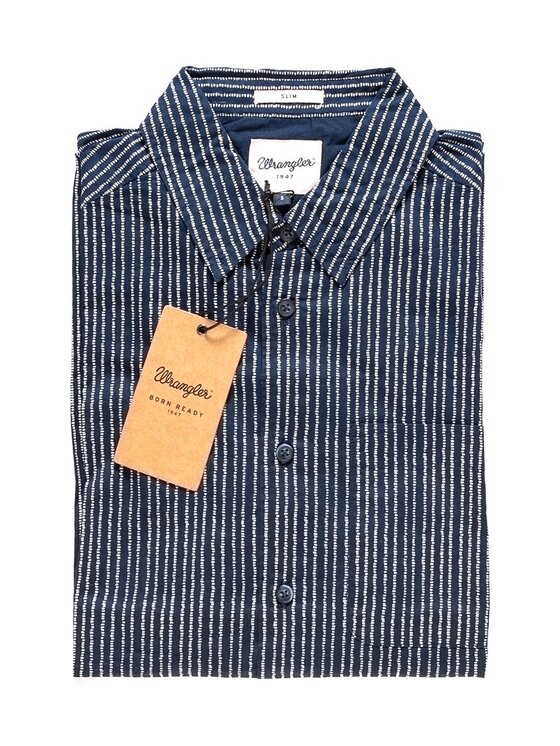 Koszula, rozmiar S, Niebieskie, L/S ROUND PKT SHIRT