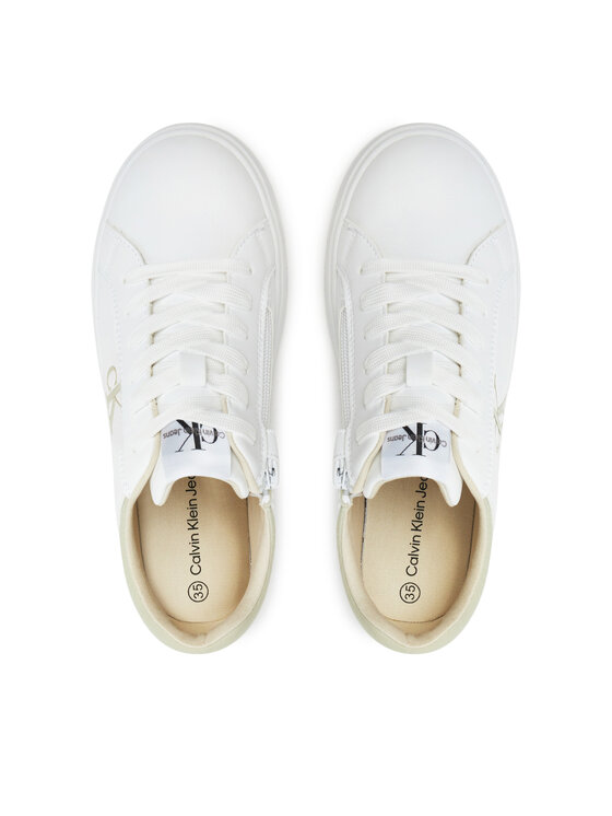 Calvin Klein Jeans Calvin Klein Jeans Laisvalaikio batai Low Cut Lace-Up Sneaker V3X9-81058-1464 S Balta