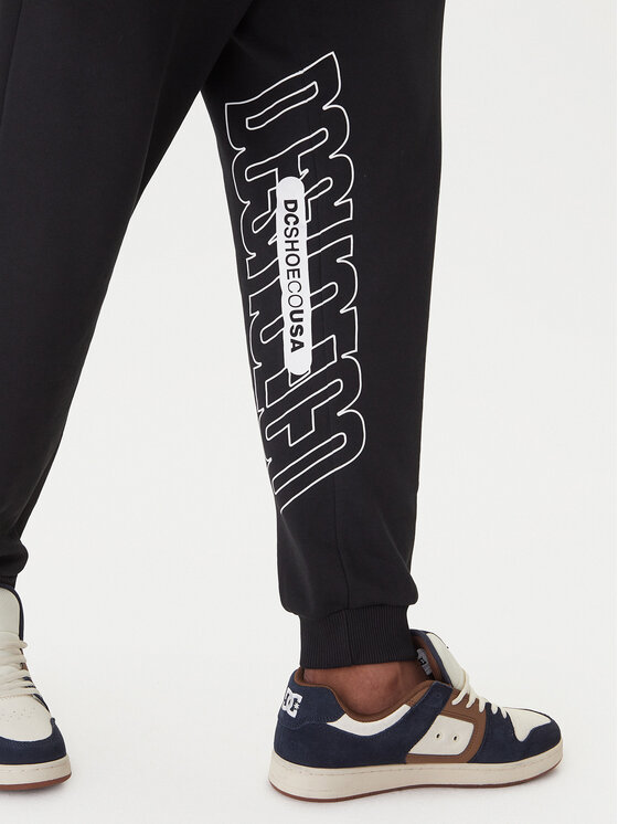 DC DC Παντελόνι φόρμας EDYFB03093 Μαύρο Regular Fit
