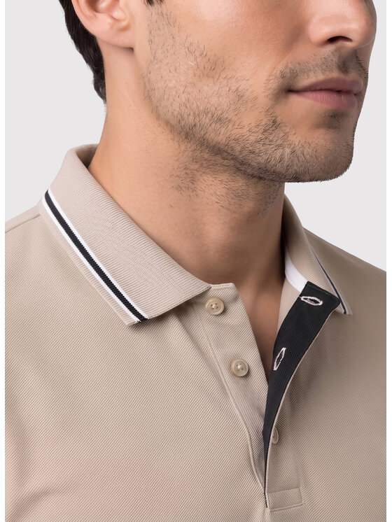 Pako Lorente Pako Lorente Polo P26WN-TX-009 Beżowy Regular Fit