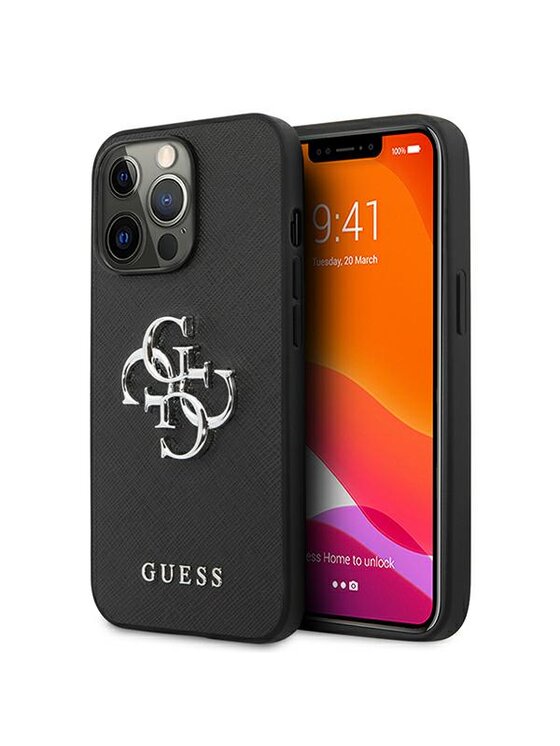 Etui na telefon Guess, Czarne, iPhone 13 Pro