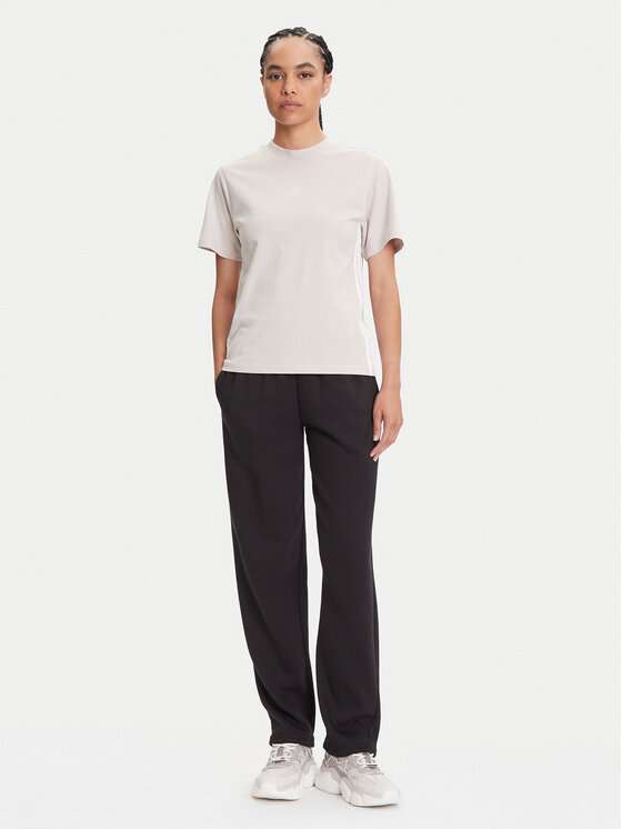 adidas adidas T-Shirt Essentials 3-Stripes JE1237 Beżowy Regular Fit