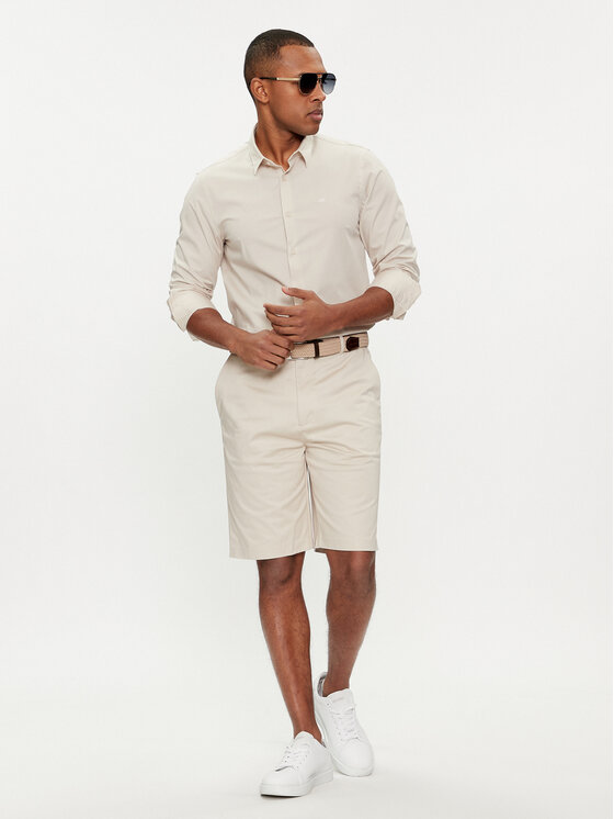 Calvin Klein Calvin Klein Särk K10K110856 Beež Slim Fit