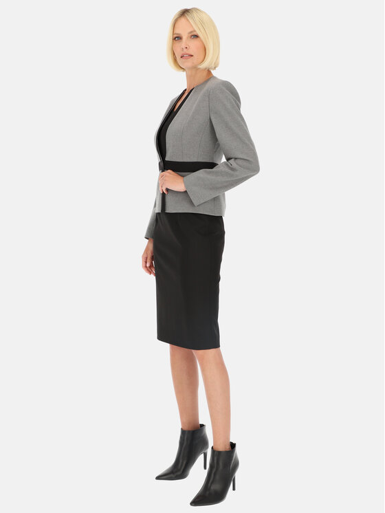 Potis & Verso Potis & Verso Marynarka Naira Szary Slim Fit