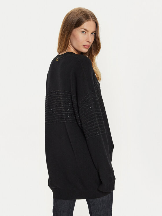 TWINSET TWINSET Pletena jopica 242TP3273 Črna Loose Fit