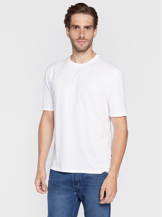 Sisley Sisley Тишърт 3I1XS101J Бял Regular Fit