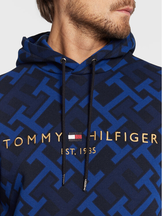 Tommy Hilfiger Tommy Hilfiger Bluza Monogram MW0MW28676 Granatowy Regular Fit