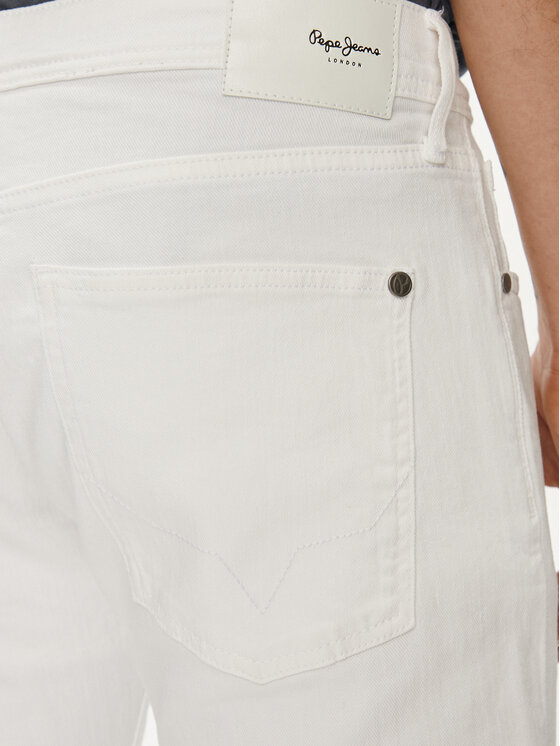 Pepe Jeans Pepe Jeans Jeansy PM207390 Biały Tapered Fit