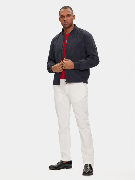 Tommy Hilfiger Tommy Hilfiger Kurtka bomber Portland MW0MW34455 Granatowy Regular Fit