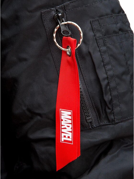 Marvel Marvel Kurtka bomber Kurtka Bomber Czarna / Biała Marvel Punisher Back Character XL Czarny Reglan Fit