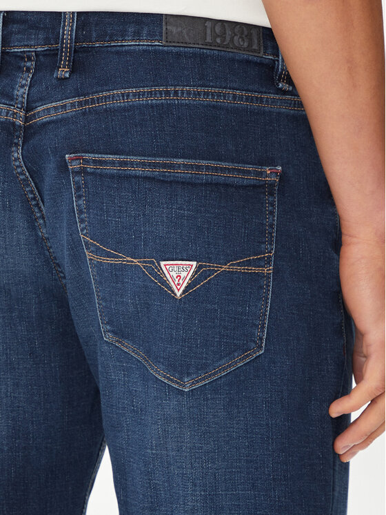 Guess Guess Дънки M4YAN2 D5DI2 Тъмносин Slim Fit