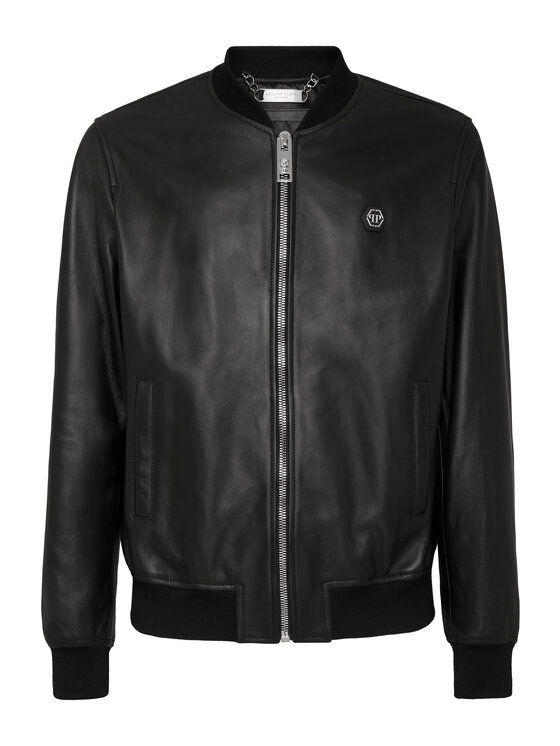 PHILIPP PLEIN PHILIPP PLEIN Giacca di pelle 8465 Nero Regular Fit