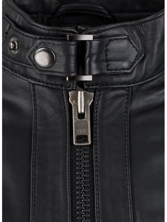 Pako Lorente Pako Lorente Kurtka skórzana PPLM9-5S-082 Czarny Classic Fit