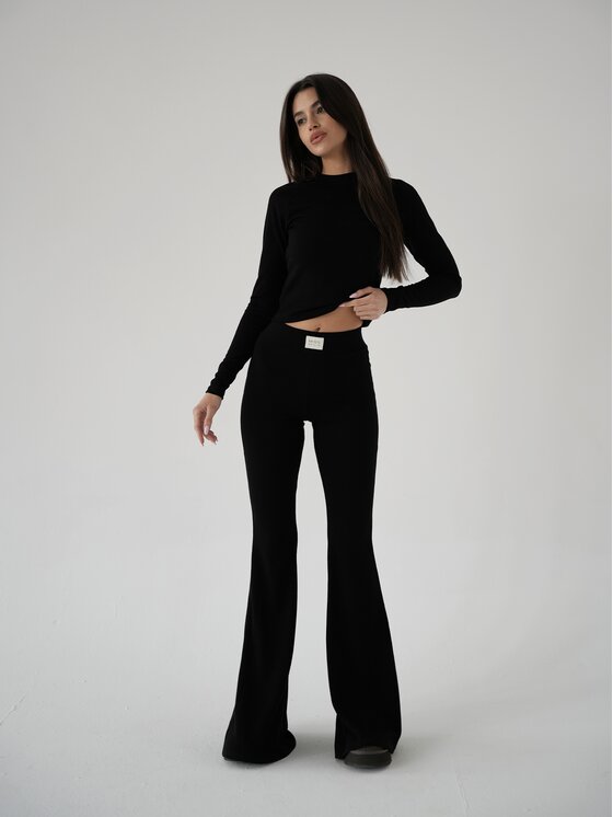 MissDenim MissDenim S dlouhým rukávem Cozy Černá Second Skin Fit