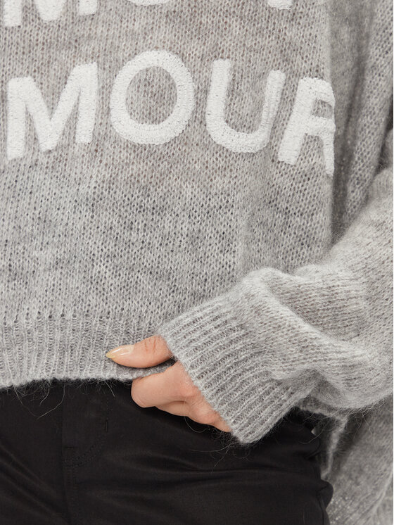 Kontatto Kontatto Sweter 3M1200 Szary Oversize