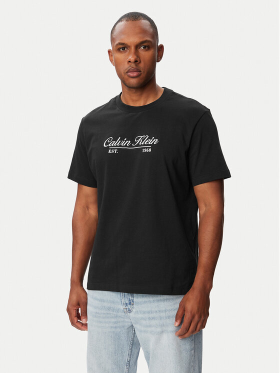 Calvin Klein Jeans Tricou LV04RG822G Negru Regular Fit