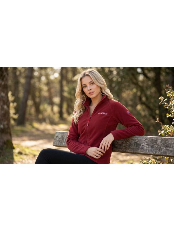 Geographical Norway Geographical Norway Polar WA1716F/GN-BURGUNDY Bordowy Reglan Fit